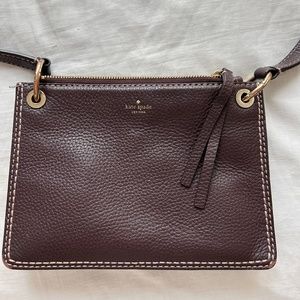 Kate Spade Leather Crossbody Bag in Chocolate Brown